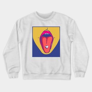 Love pill heart Open lips Crewneck Sweatshirt